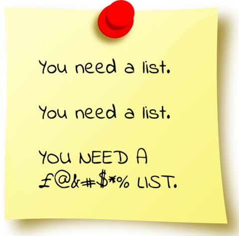 You need a list post-it