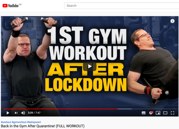 1st workout back to the gym after quarantine!