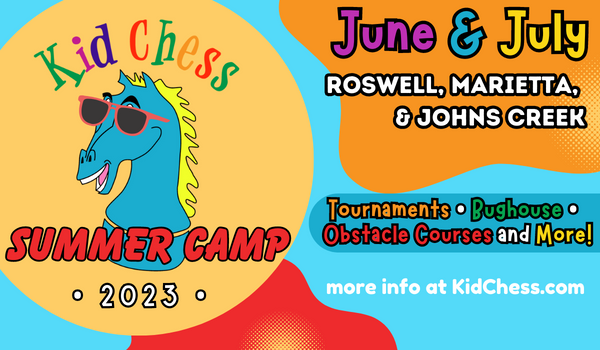 Kid Chess Summer Camp with a Knight in Sunglasses