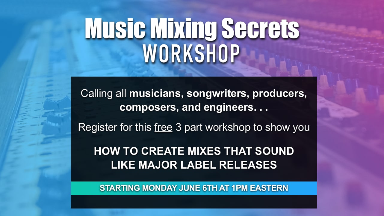 Mixing Secrets Workshop Title Screen