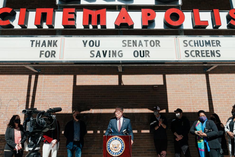 Senator Charles Schumer visits Cinemapolis